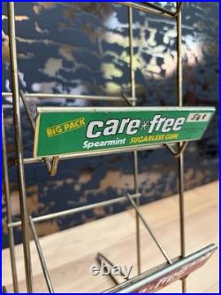 RARE Carefree Sugarless Gum Metal Store Display Rack/Stand Vintage