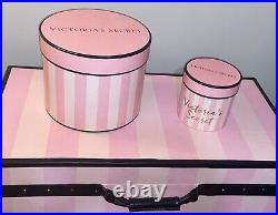 RARE FIND Pink Victoria's Secret Store Display Luggage + 2 Nesting Hat Boxes