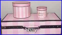 RARE FIND Pink Victoria's Secret Store Display Luggage + 2 Nesting Hat Boxes