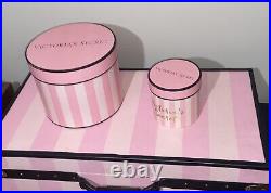 RARE FIND Pink Victoria's Secret Store Display Luggage + 2 Nesting Hat Boxes