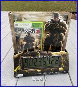 RARE Gears of War 3 COUNTDOWN CLOCK Countertop Store Display Advertising 13