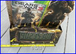 RARE Gears of War 3 COUNTDOWN CLOCK Countertop Store Display Advertising 13