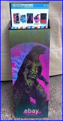 RARE Godzilla Poster Holder Store Display TRENDS Art Piece With 24 Posters Wow