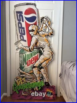 RARE Goosebumps Pepsi Mountain Dew Mummy Standee Store Display Cutout UNUSED