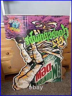 RARE Goosebumps Pepsi Mountain Dew Mummy Standee Store Display Cutout UNUSED