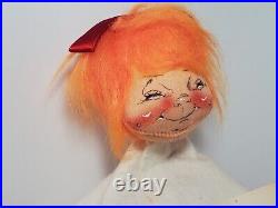 RARE HTF Annalee 1970 Store Display 17 Tall Christmas Choir Girl Orange Hair