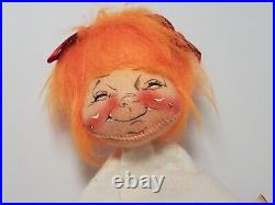 RARE HTF Annalee 1970 Store Display 17 Tall Christmas Choir Girl Orange Hair