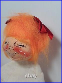 RARE HTF Annalee 1970 Store Display 17 Tall Christmas Choir Girl Orange Hair