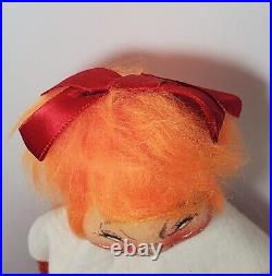 RARE HTF Annalee 1970 Store Display 17 Tall Christmas Choir Girl Orange Hair