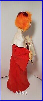 RARE HTF Annalee 1970 Store Display 17 Tall Christmas Choir Girl Orange Hair