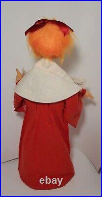 RARE HTF Annalee 1970 Store Display 17 Tall Christmas Choir Girl Orange Hair