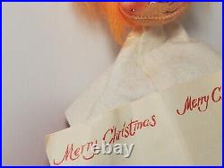 RARE HTF Annalee 1970 Store Display 17 Tall Christmas Choir Girl Orange Hair