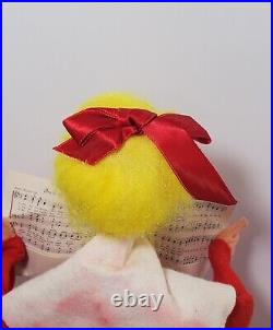 RARE HTF Annalee 1970 Store Display 17 Tall Christmas Choir Girl Yellow Hair