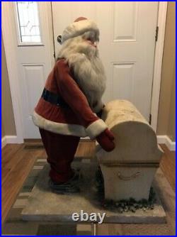 RARE Harold Gale Animated Store Display Santa With Chest