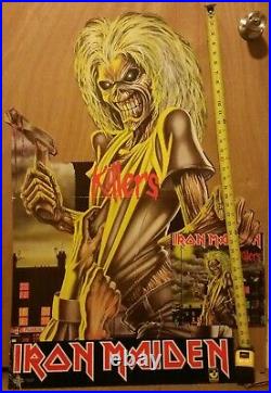 RARE Iron Maiden 1981 Killers promo store display stand 40 inches tall