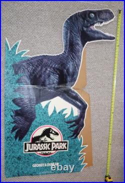 RARE Jurassic Park 5 ft 1993 Raptor Standee Store Display Movie Grosset & Dunlap