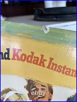 RARE KODAK Instamatic Cameras Sign Store Display Easel Cardboard Original 23x23