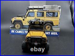 RARE! Land Rover Camel Defender Trophy Store Display With Diecast Near Mint