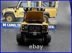 RARE! Land Rover Camel Defender Trophy Store Display With Diecast Near Mint