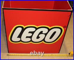 RARE Lego Toys R Us TRU Store Display Fixture Sign Cube 28x28 Advertising HTF