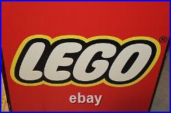 RARE Lego Toys R Us TRU Store Display Fixture Sign Cube 28x28 Advertising HTF