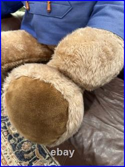 RARE Life-Size 5'6 Eden Plush Paddington Bear Store Display 70s Giant NYC HTF