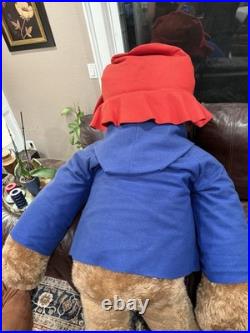 RARE Life-Size 5'6 Eden Plush Paddington Bear Store Display 70s Giant NYC HTF