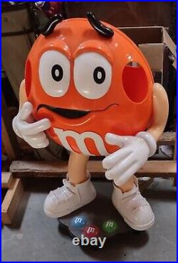 RARE M&M Orange Candy Character 36'' Life Size Store Display. In great shape