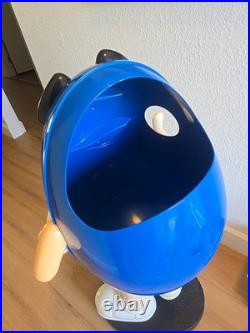 RARE! M&M's BLUE Character Store Display with Storage & Wheels 40 Tall