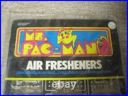 RARE MS PACMAN AIR FRESHENERS Store display wit 36 sealed packs 1981 Promotional