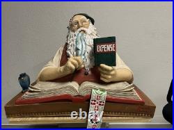RARE Massive Norman Rockwell Santa Store Display Checking Nice List 24x14x20 VTG