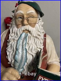 RARE Massive Norman Rockwell Santa Store Display Checking Nice List 24x14x20 VTG