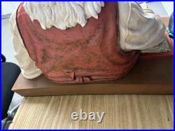 RARE Massive Norman Rockwell Santa Store Display Checking Nice List 24x14x20 VTG