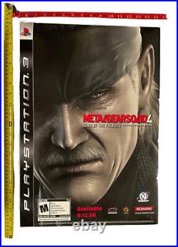 RARE Metal Gear Solid 4 PROMO Gamestop Store Display 2008 PS3 KONAMI MGS 18x12x4