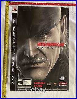 RARE Metal Gear Solid 4 PROMO Gamestop Store Display 2008 PS3 KONAMI MGS 18x12x4