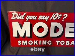 RARE Model Tobacco Sign Porcelain Original Did you say 10 cents Near MINT $$$