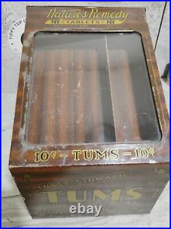 RARE Nature Remedy TUMS metal General Store Counter Sales Display W BELL DRAWER