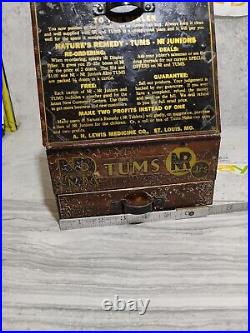 RARE Nature Remedy TUMS metal General Store Counter Sales Display W BELL DRAWER