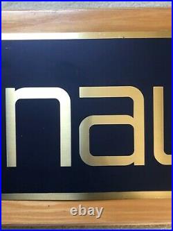 RARE Nautica Department Store 36 Solid Wood Sign! Display advertising fixture