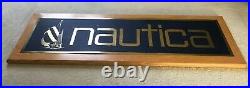 RARE Nautica Department Store 36 Solid Wood Sign! Display advertising fixture