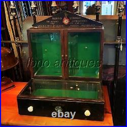 RARE & ORIGINAL EARLY 1900s STORE VENDING DISPLAY CABINET. DURRO MUSICAL STRINGS