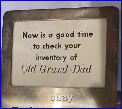 RARE Old Grand Dad Bourbon Whiskey Flip Calendar Store Display Whisky
