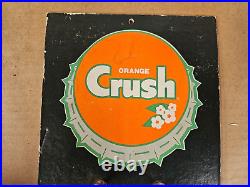 RARE Orange Crush Bottle Cap Sign Store Display Gas Station General Store