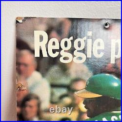 RARE PUMA Reggie Jackson A's YANKEES 1978 VTG CARDBOARD STORE DISPLAY 24x18