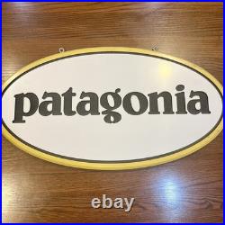 RARE Patagonia Dealer Store Display Sign 24 VTG Wood Oval Retail Advertising
