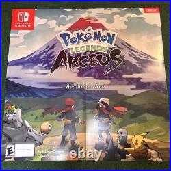 RARE Pokemon Legends Arceus Nintendo Switch Promo Store Display 48x47 HUGE