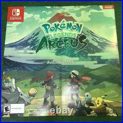 RARE Pokemon Legends Arceus Nintendo Switch Promo Store Display 48x47 HUGE