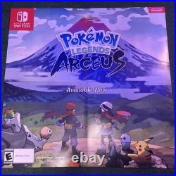 RARE Pokemon Legends Arceus Nintendo Switch Promo Store Display 48x47 HUGE
