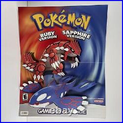 RARE Pokemon Ruby Sapphire Store Display Sign Poster 3D Nintendo GBA Promo