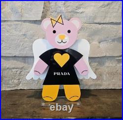 RARE Prada Angel Bear Store Display 13? Tall Thick Glossy Acrylic/Plastic